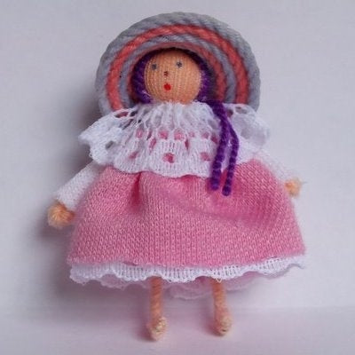 Worry Doll with Pink Dress