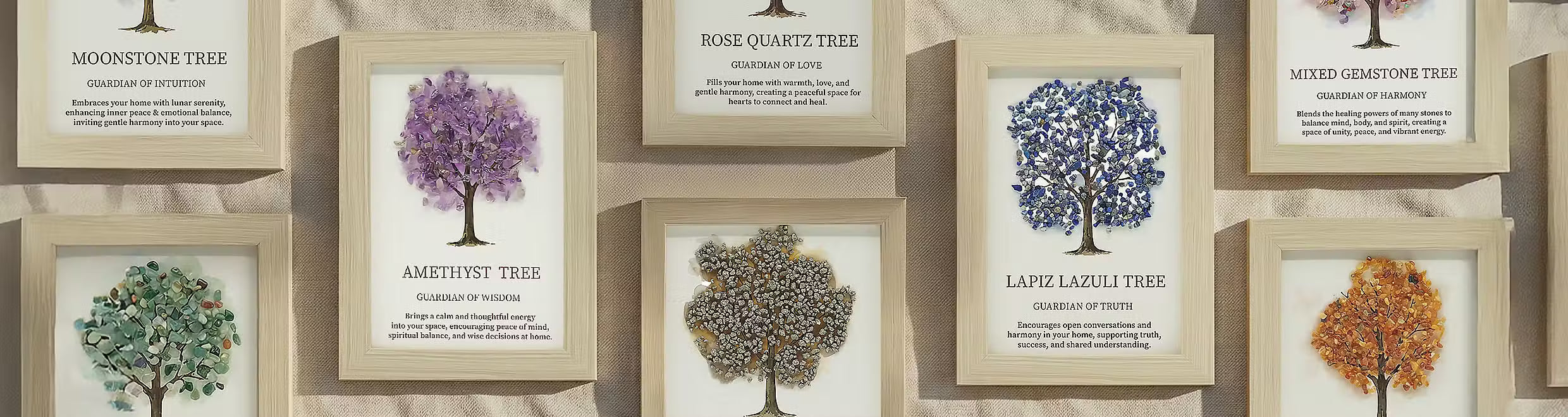 FRAMED CRYSTAL TREE OF LIFE PICTURES
