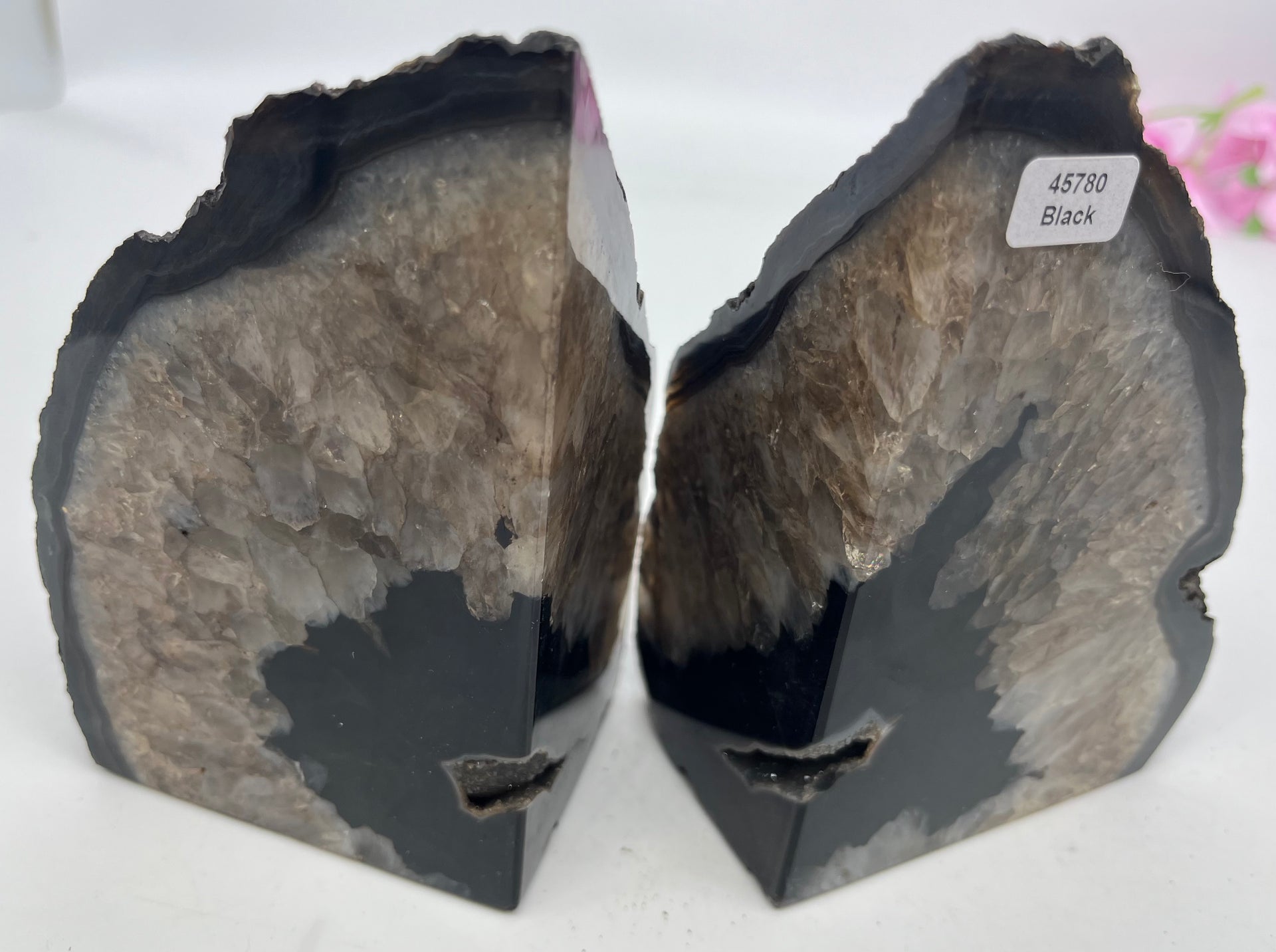 Black Agate Bookends