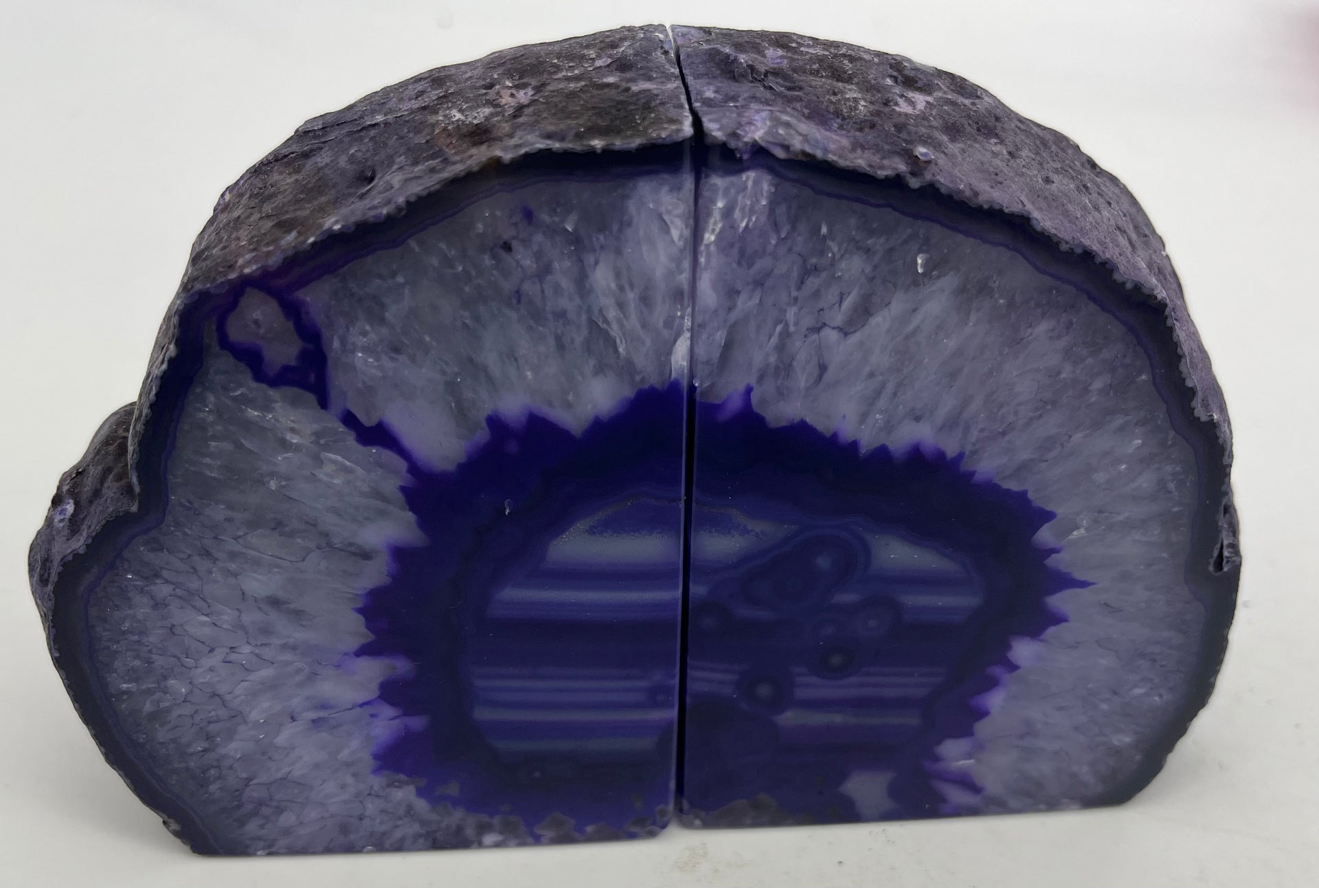 Purple Agate Bookends