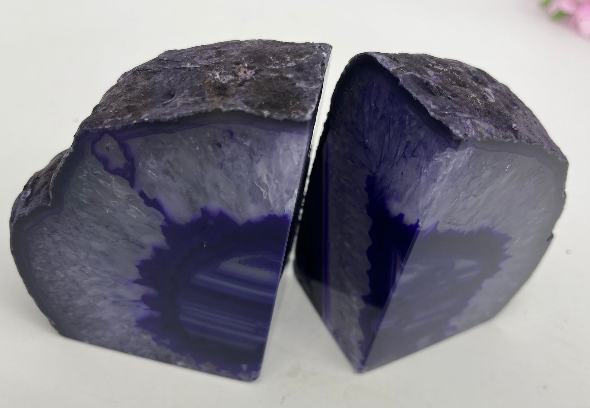 Purple Agate Bookends