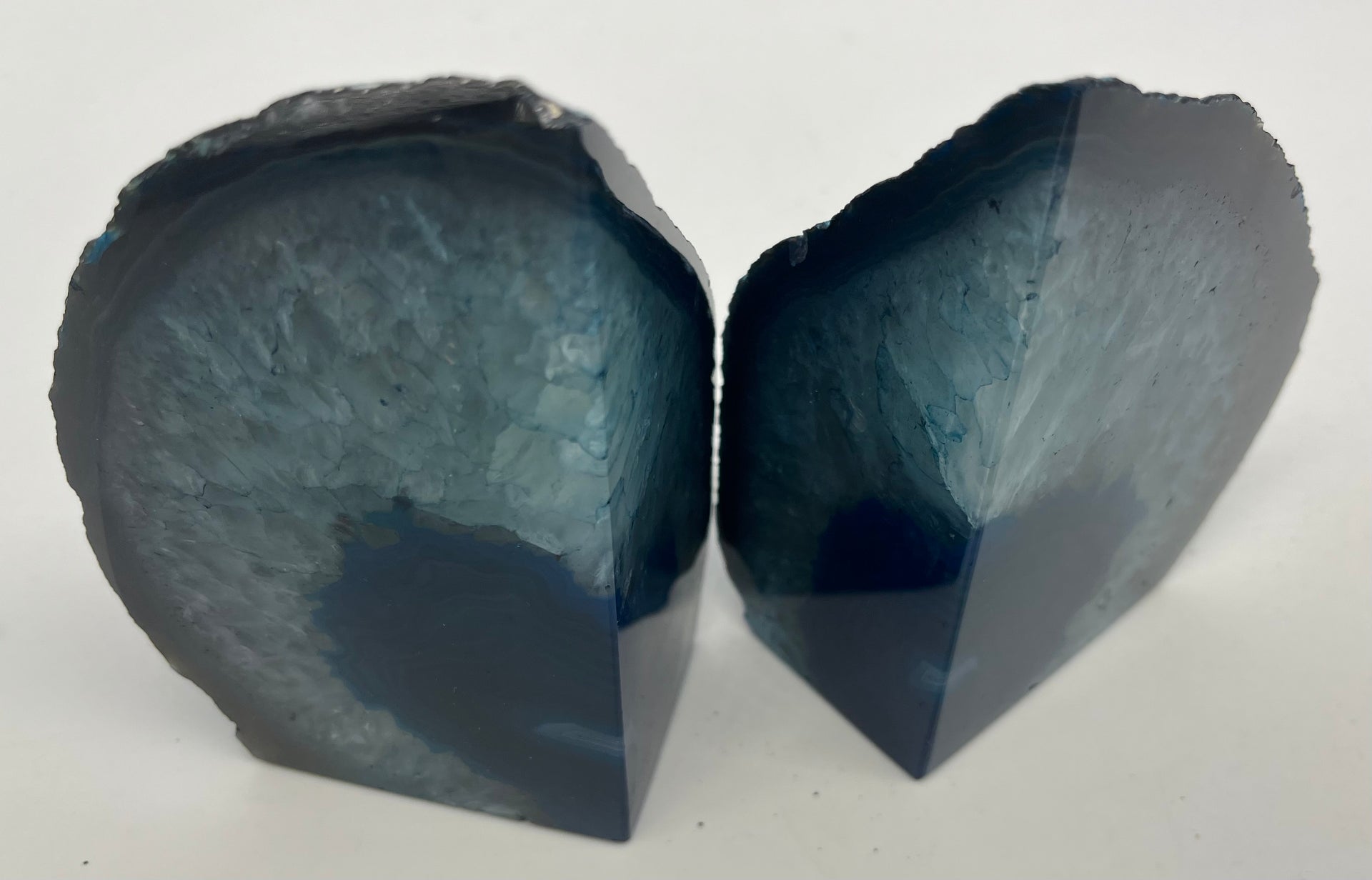 Blue Agate Bookends