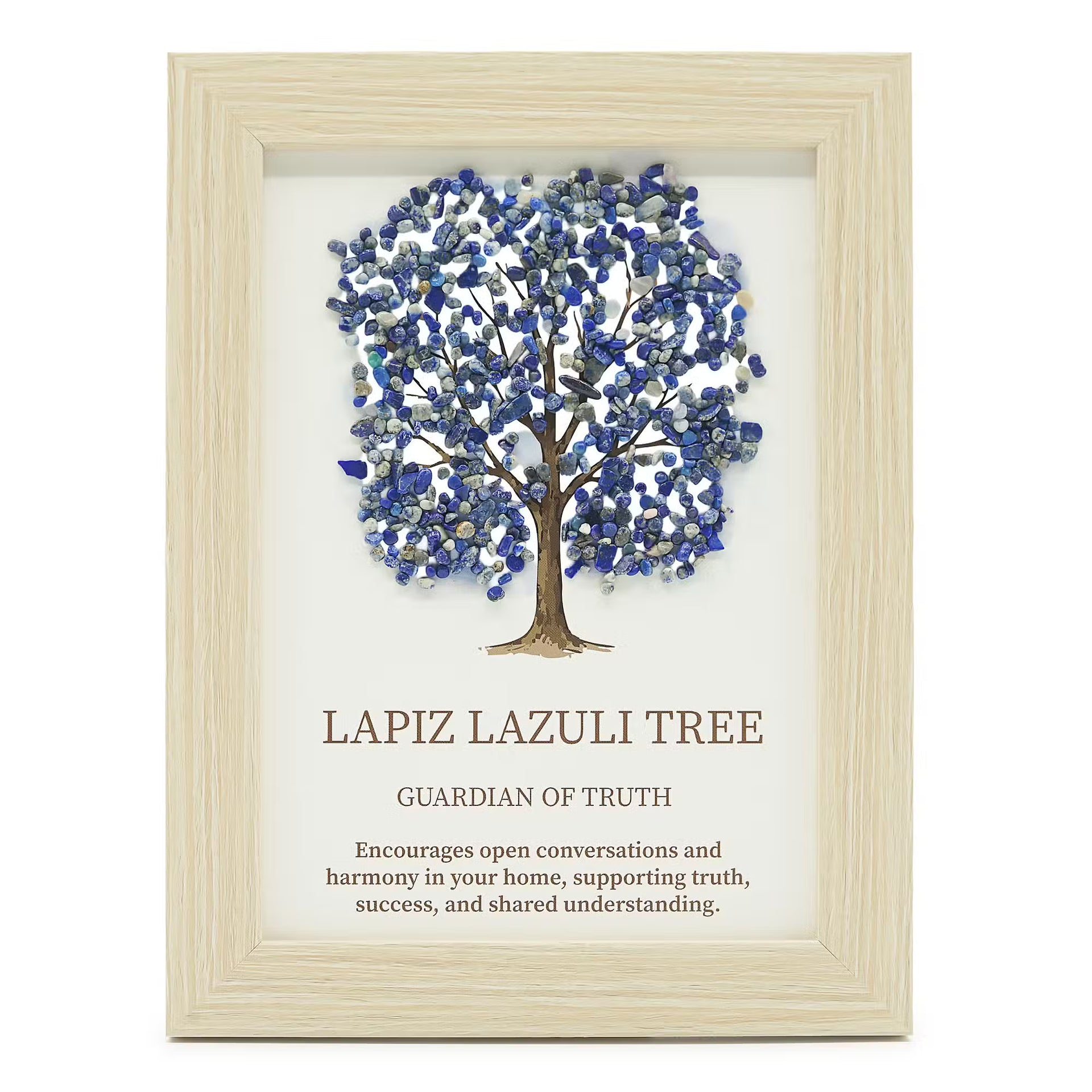 LAPIS LAZULI - TREE OF LIFE FRAMED GEMSTONE PICTURE