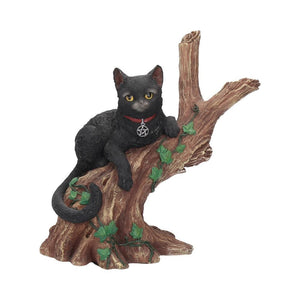 Onyx - Cat on tree Trunk Figurine