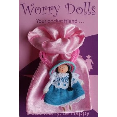 Pocket Friends Worry Doll with Blue Dress