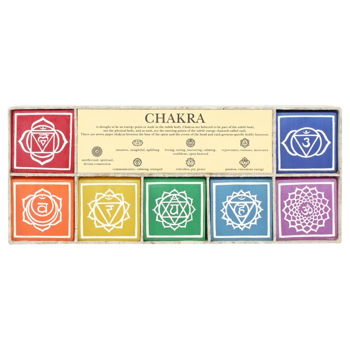 Set of 7 Chakra Symbol Candles