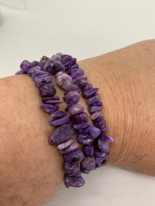 Charoite Chip Bracelet