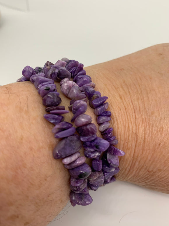 Charoite Chip Bracelet