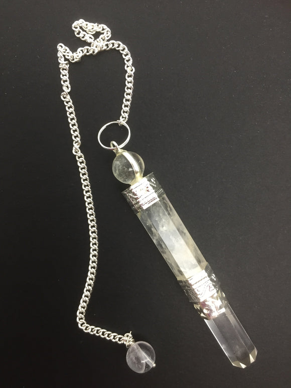 Clear Quartz Stick Dowsing Pendulum