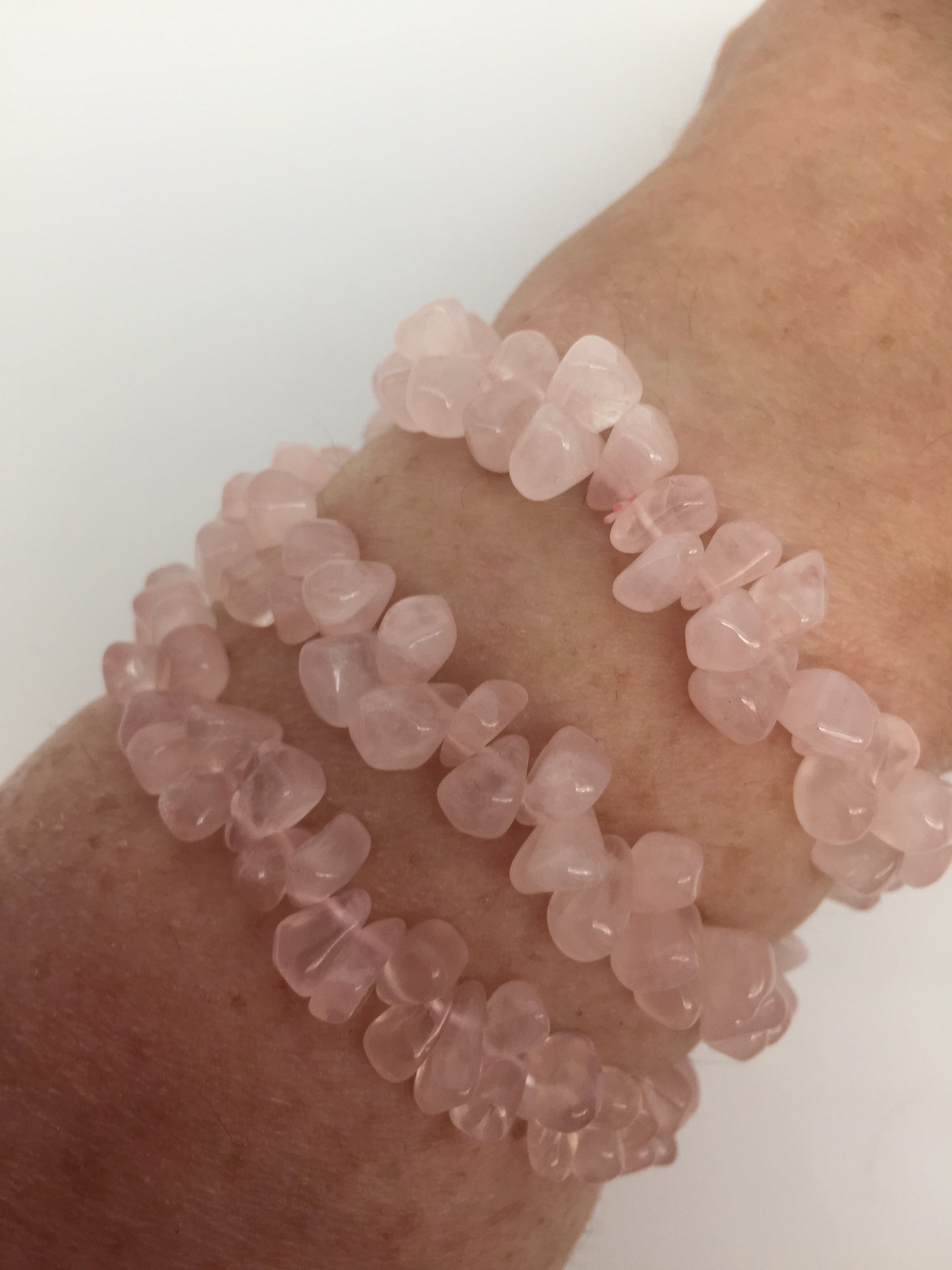 Rose Quartz Single Chip Bracelet