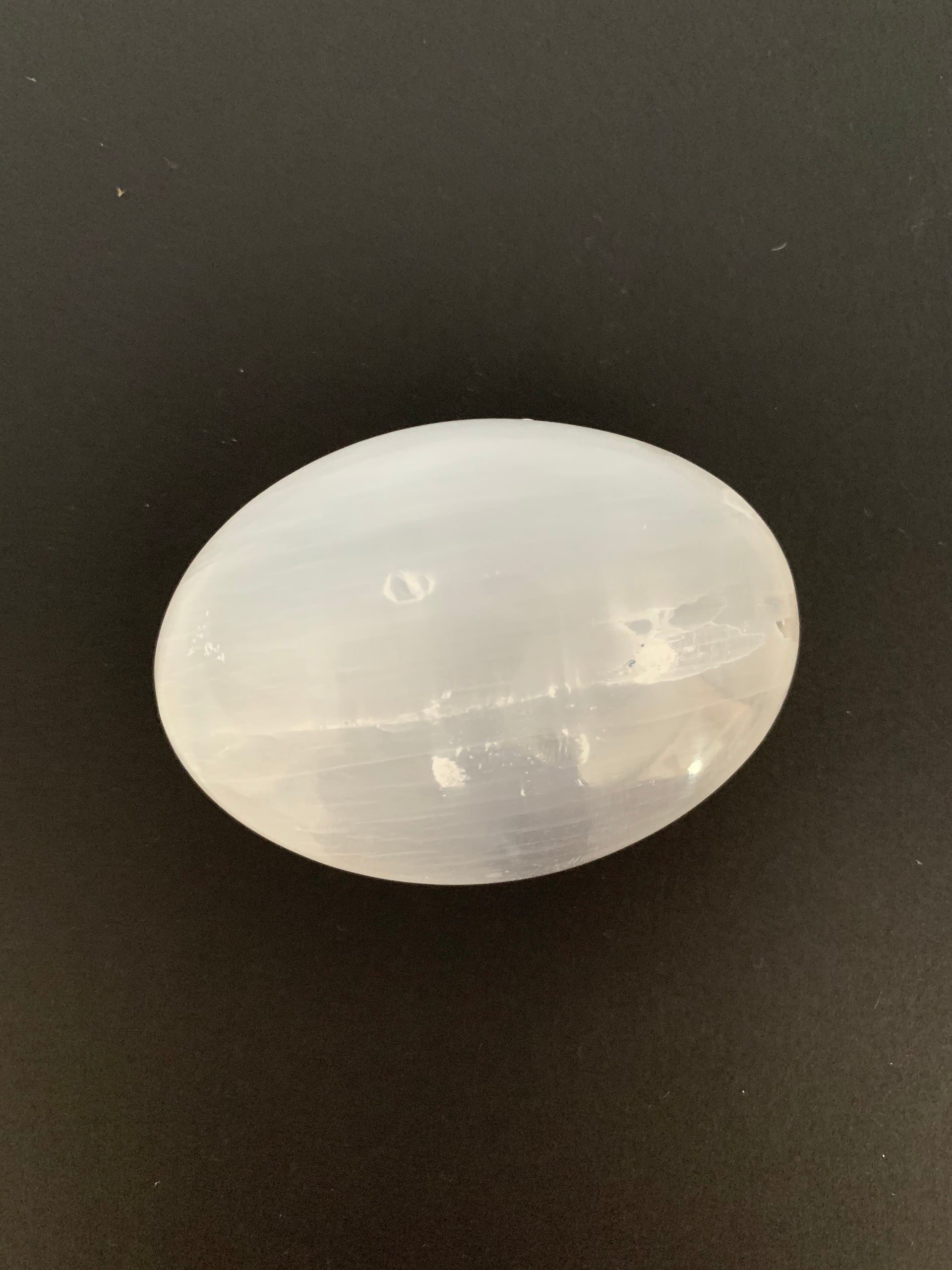 Selenite Palm Stone