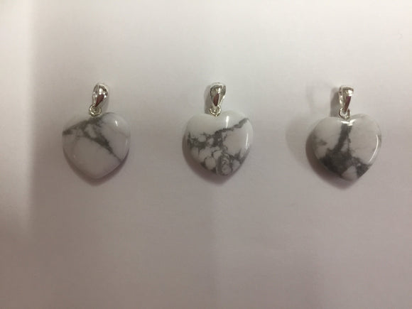 White Howlite Pendant