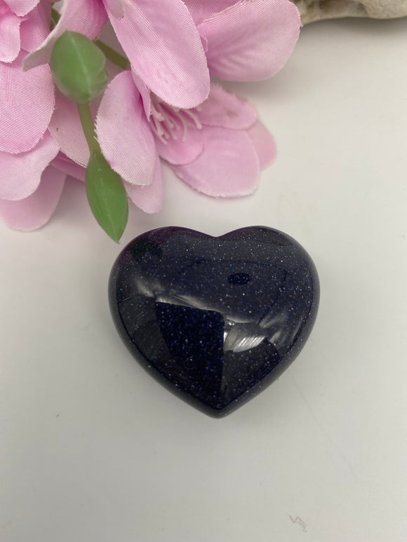 Blue goldstone Heart