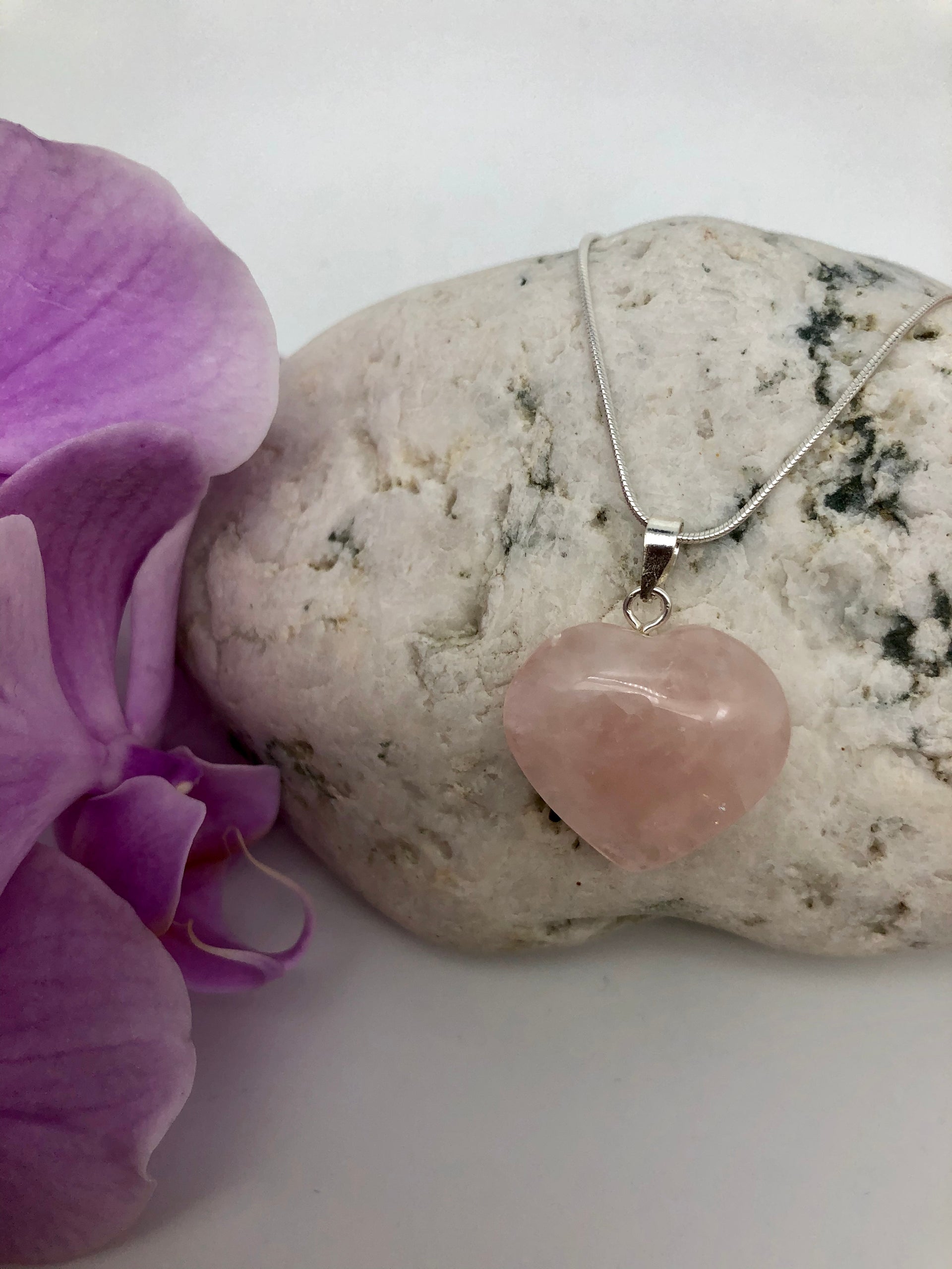 Rose Quartz Heart Pendant