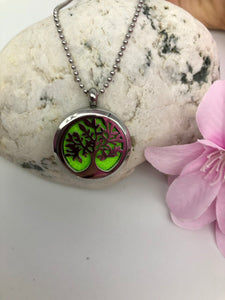 Aromatherapy Necklace - Tree of Life - Green