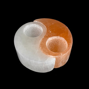 Selenite Yin Yang T-Lite Holder