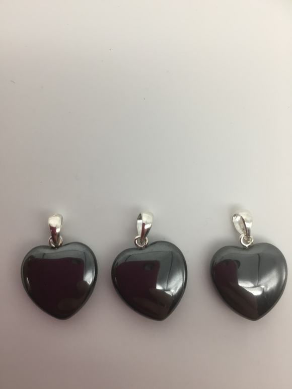 Hematite Mini Heart Pendant