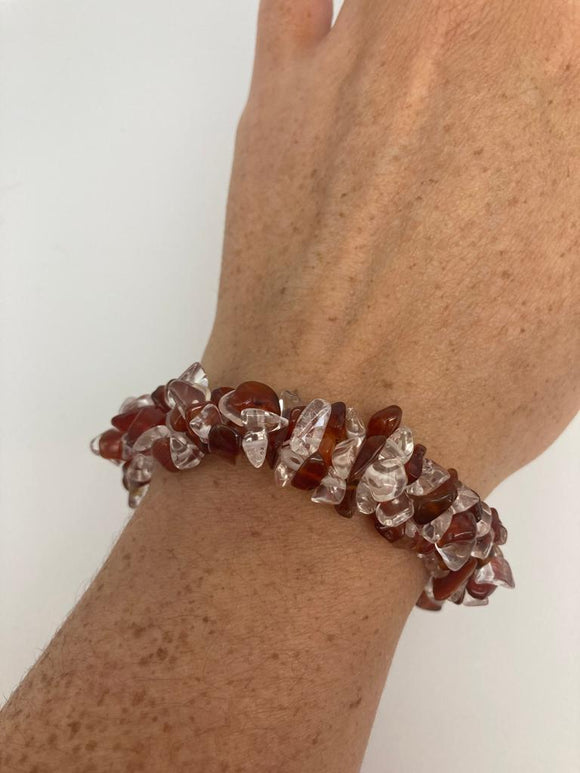 Carnelian & Quartz Bracelet