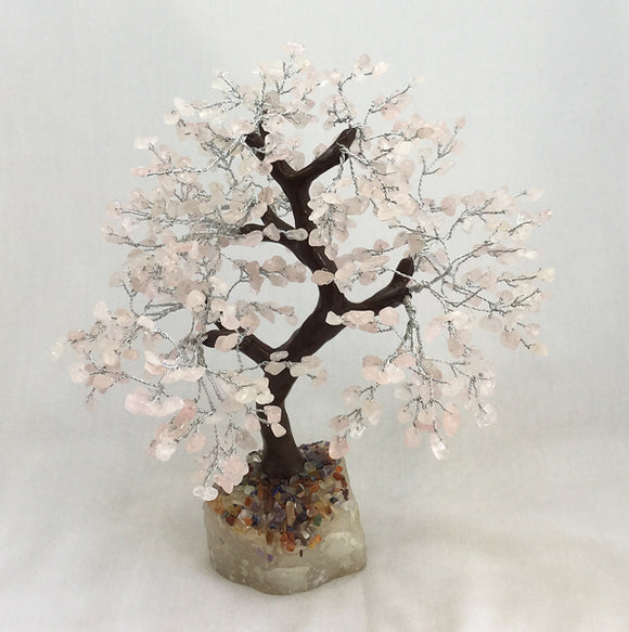 Rose Quartz Gemstone Tree